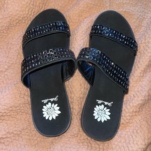 NEW yellow box sandals